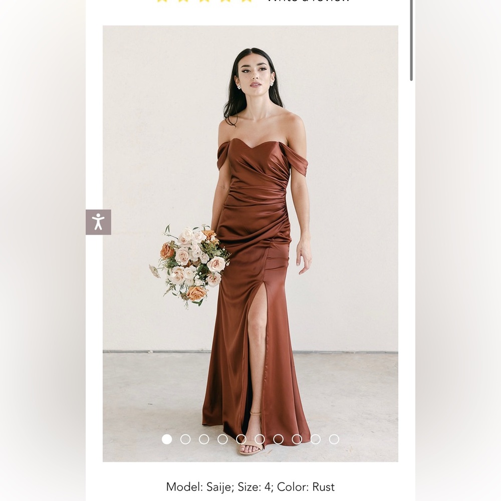 Flattering Ariel Satin Convertible Dress X Revelry-Worn once, clean, not altered